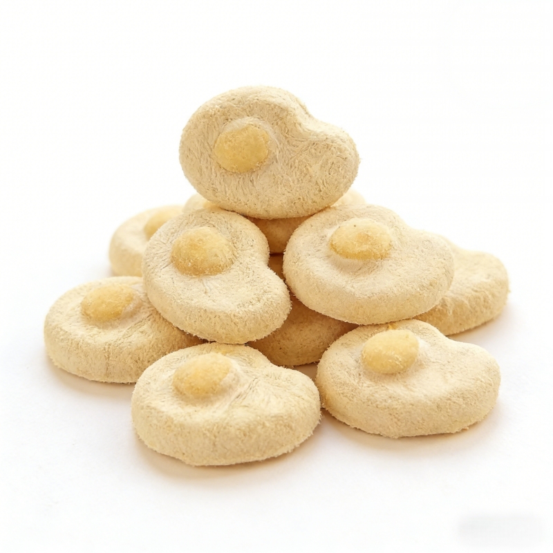 Fried Egg-Shaped Freeze-Dried Treats